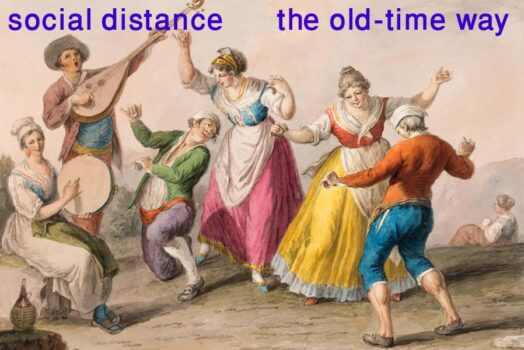 Social distance -- the old-time way