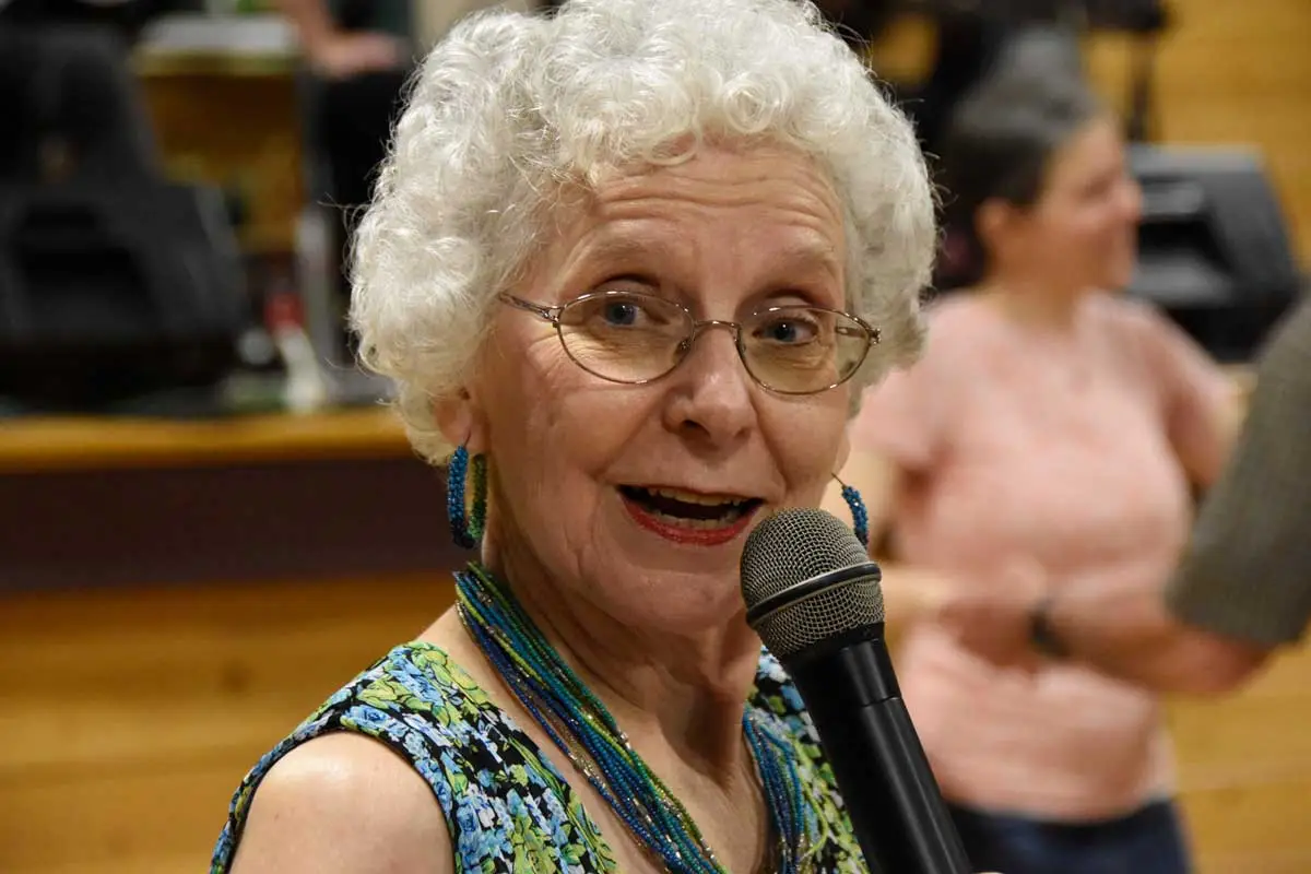 Contra dance caller Alice Raibourn