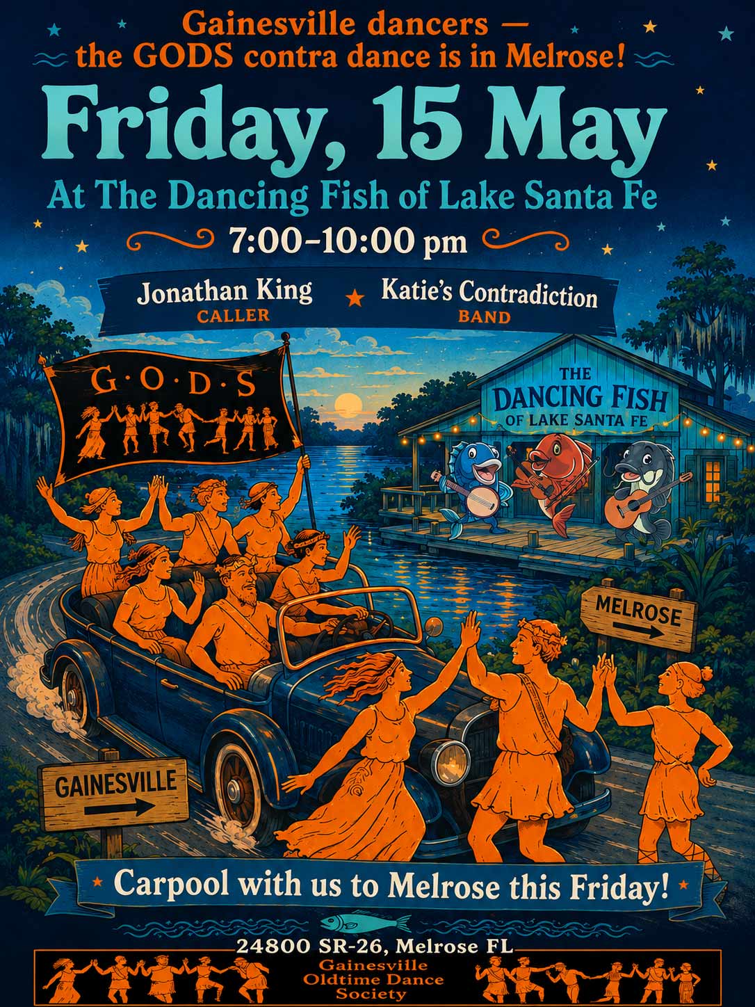 The GODS contra dance at The Dancing Fish